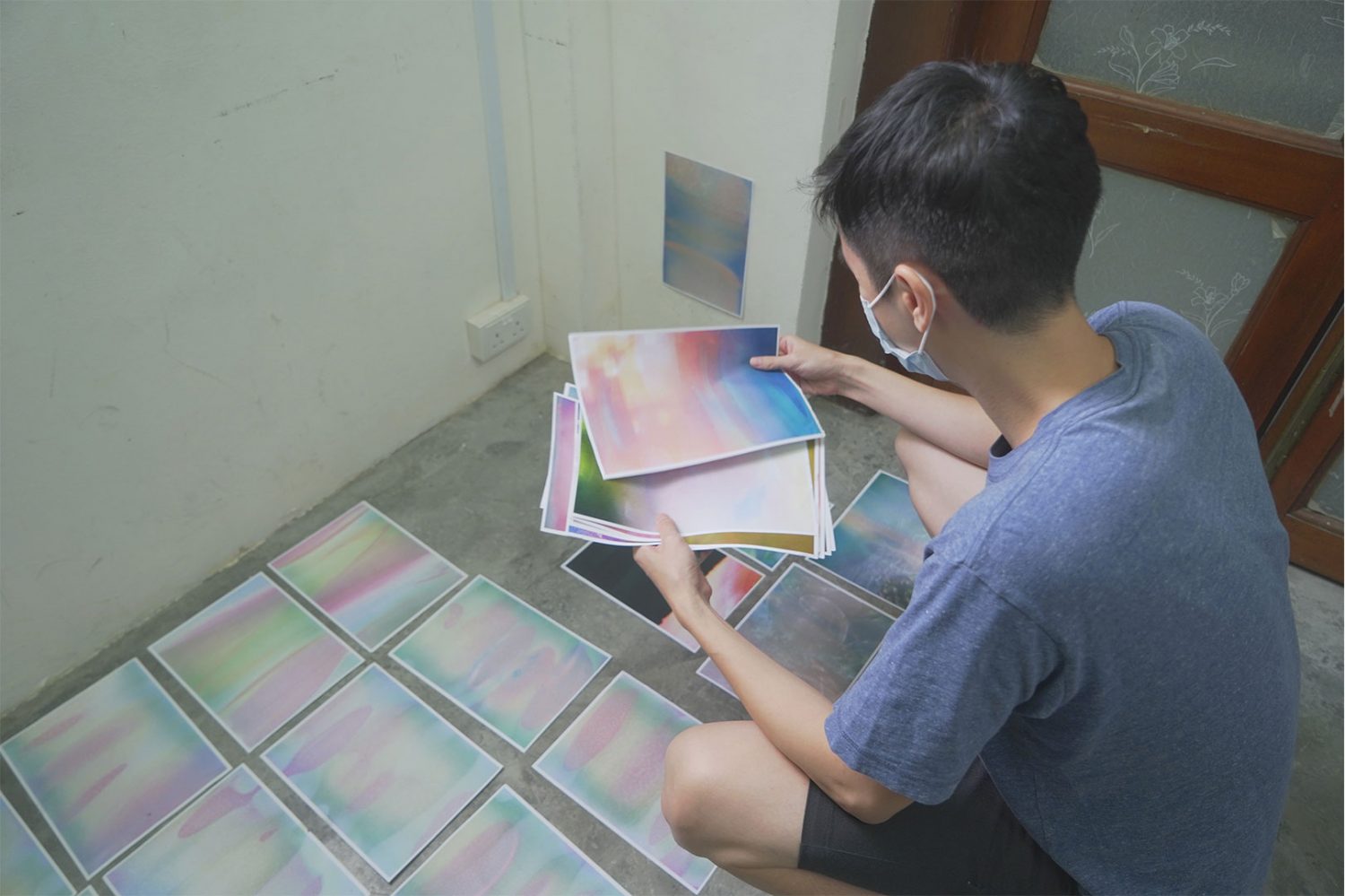 Chang Ming working on "Chromatic"