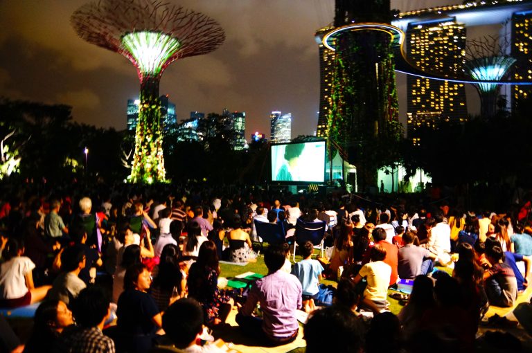 Screening at Gardens By The Bay, as part of the Watch Local campaign for Singapore Film Commission 2014