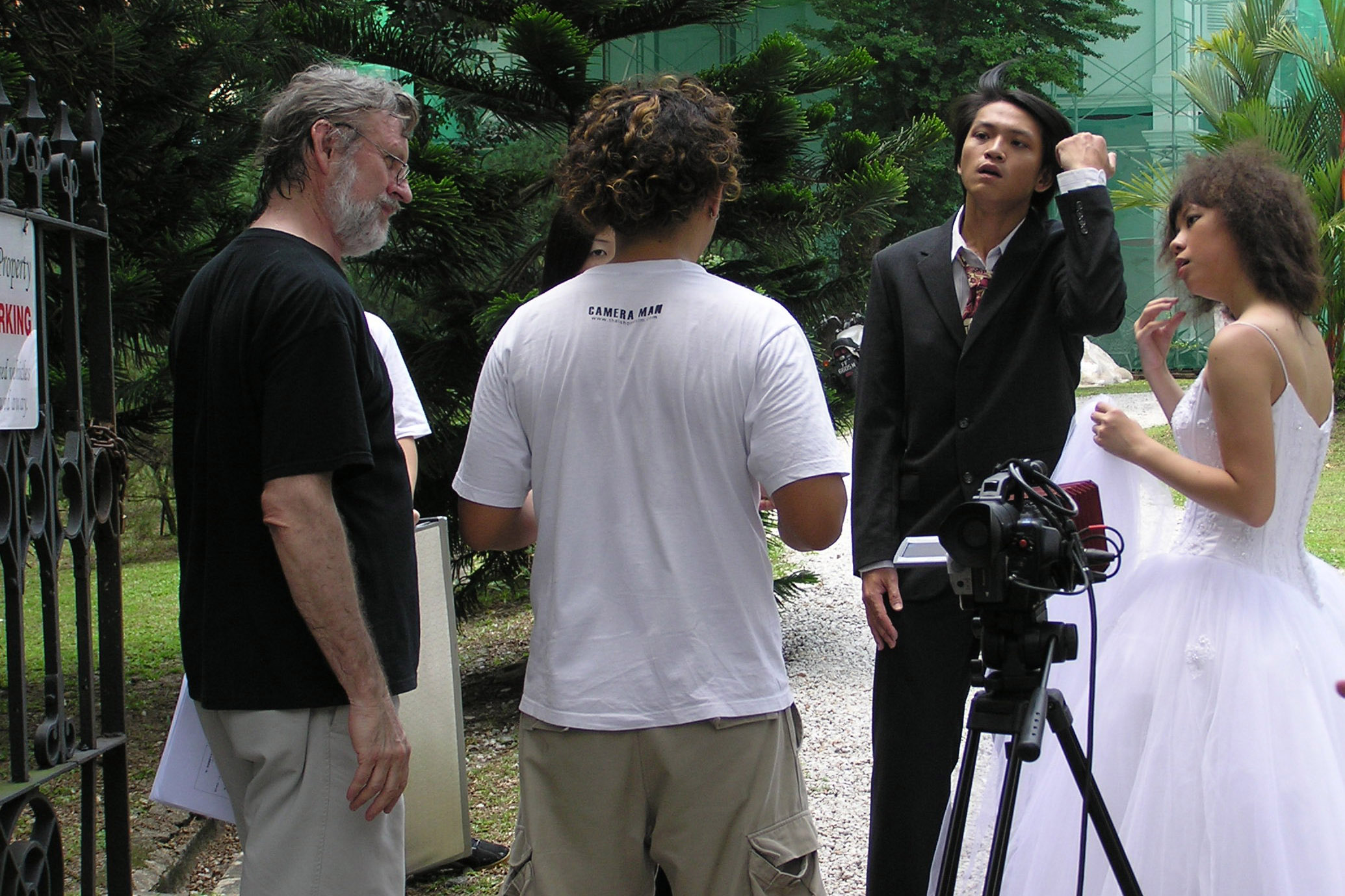 David Schmoeller (2007) shooting Wedding Day during his residency.