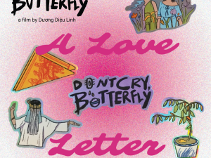 Don’t Cry, Butterfly stickers (pack of 5) by Momo Film Co