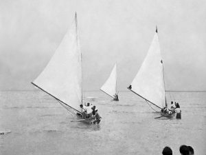 Time and Tide by Foo Tee Jun - Spectators watch Kolek Lumba, 1960s