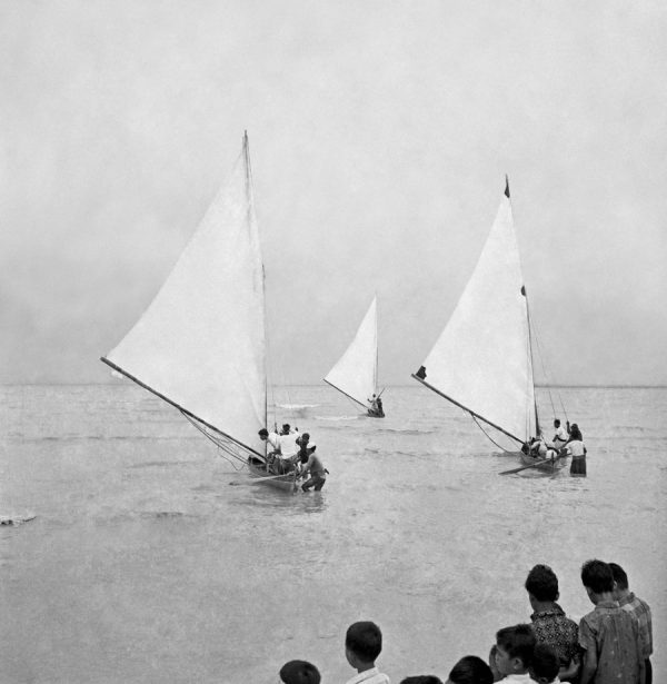 Time and Tide by Foo Tee Jun - Spectators watch Kolek Lumba, 1960s