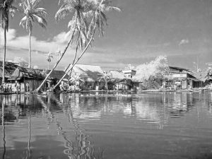 Time and Tide by Foo Tee Jun - Kampung at Potong Pasir, c. 1970s
