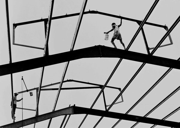 Time and Tide by Foo Tee Jun - Labourers construct a roof, c. 1960s