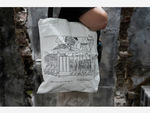Hawker Centre Food Limited Edition Tote Bag: Otah @ Kovan 209 Market Tote Bag by Koh Hong Teng