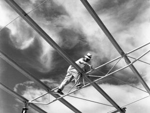 Passing Time by Lui Hock Seng - Roof making I, Jurong, c. 1970s