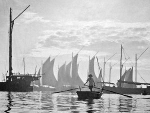 Passing Time by Lui Hock Seng - Sunset at Merdeka Bridge, c. 1960s – 1970s
