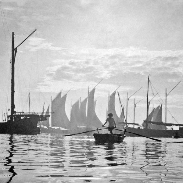 Passing Time by Lui Hock Seng - Sunset at Merdeka Bridge, c. 1960s – 1970s