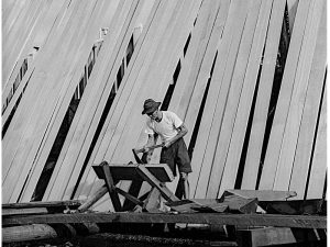 Passing Time by Lui Hock Seng - Wood works, Merdeka Bridge c. 1960s – 1970s