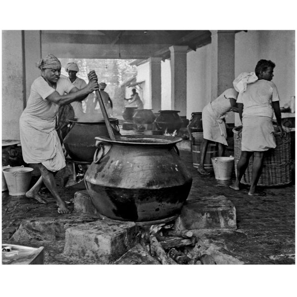 Passing Time by Lui Hock Seng - Man cooking for Temple devotees, Tank Road c. 1960s – 1970s