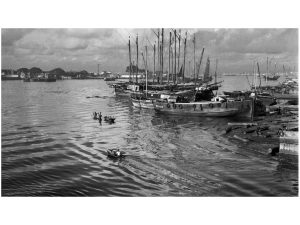 Passing Time by Lui Hock Seng - Ships in Docks, Merdeka Bridge, c. 1960s – 1970s