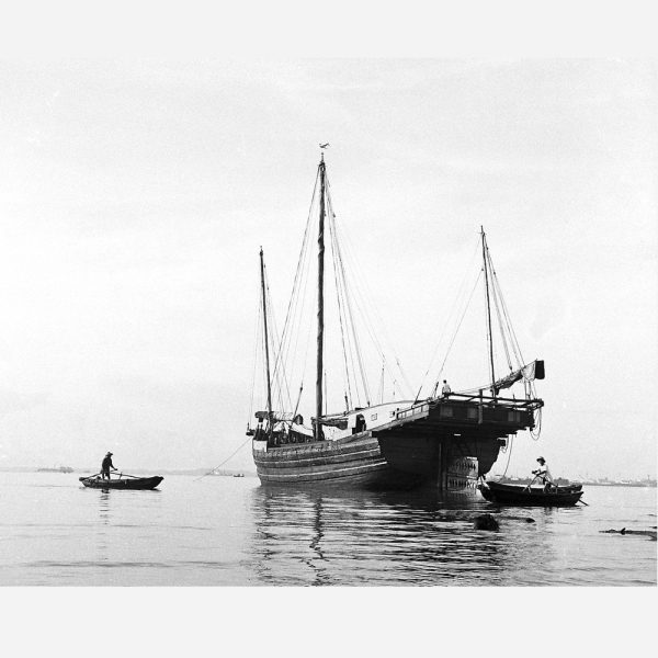 Passing Time by Lui Hock Seng - Sampans & Junk Boat, Merdeka Bridge, c. 1960s – 1970s