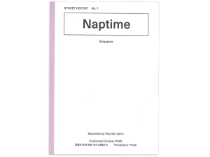 Street Report 7 - Naptime