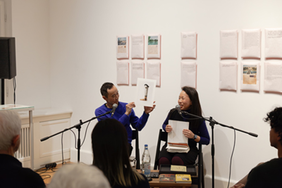 Ah Ma- Sim Chi Yin in conversation with Tash Aw-on memory, letter writing and the figure of the Grandma-Zilberman Gallery, Berlin, 2024 (Photo credit: Luka Naujoks)